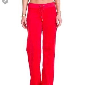 NWT Juicy Couture Red Ginger Velour Track Pant